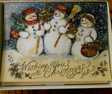 1997 Lang CHRISTMAS JOY Susan Winget Christmas Greeting Cards (10) w/envelopes