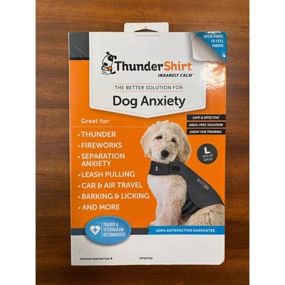 ThunderShirt Dog Anxiety Jacket Solid Gray Size Large 41-64 lbs New Open Box