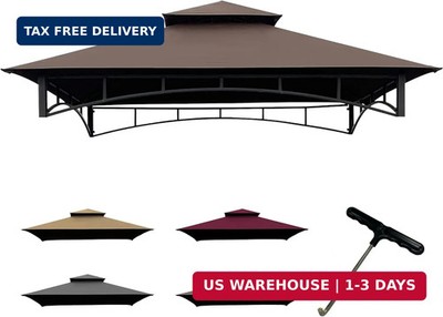 Replacement Gill Gazebo BBQ Canopy Top for Model #L-GG001PST-F,8x5 Ga