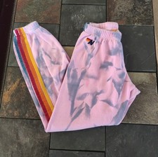 Aviator Nation Size S Sweatpants Tie Dye Logo Joggers