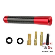 Car Short Antenna 3.11 Aluminum Alloy Radio Stereo Antennas 3.11 Inch Red