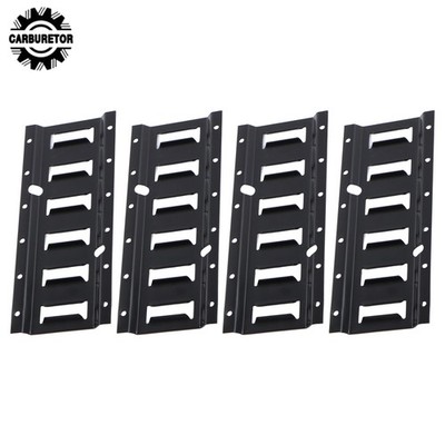 4 Pcs 1 Ft Black E Track Rails Kit, Matte Finish Fit For Secure Loads Transport