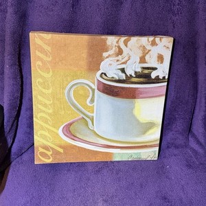 Coffee Cup Canvas Print by Catherine Hardy, Square Wall Art for Kitchen/Dining