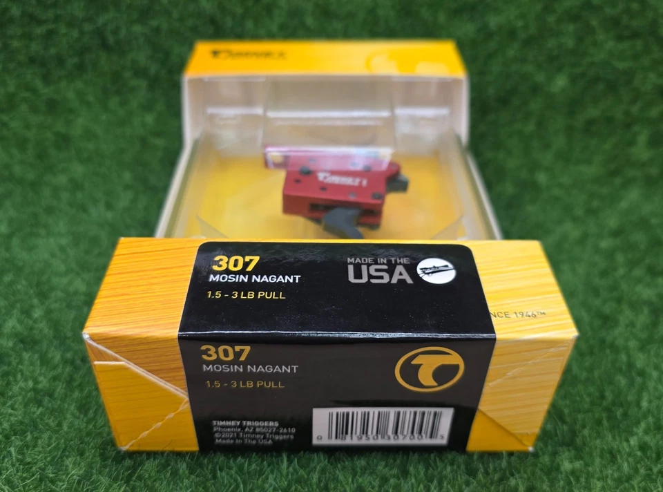 Timney Triggers Mosin Nagant Curved Trigger, 1.5-3lb Pull, Steel, Red - 307 - Image 2 of 4