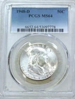 1948 D Franklin Half Dollar PCGS MS64 95% FBL Just Graded New Holder #M320C