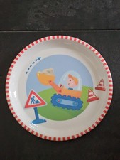 Bagger Kinder-Teller Melamin-Teller 18 cm Durchmesser