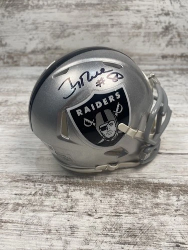 Jerry Rice Signed AUTO Raiders Mini Helmet With Fanatics COA