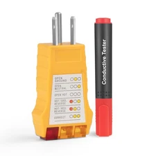 Grounding Product Test Kit with Outlet Tester and Conductivity Test Pen Conti...