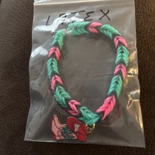 Loom Band 1-Charm Latex Handmade Bracelet, Individually Bagged 