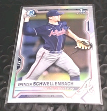 2021 Bowman Draft #BDC-44 Spencer Schwellenbach 1st Refractor Braves.       C158