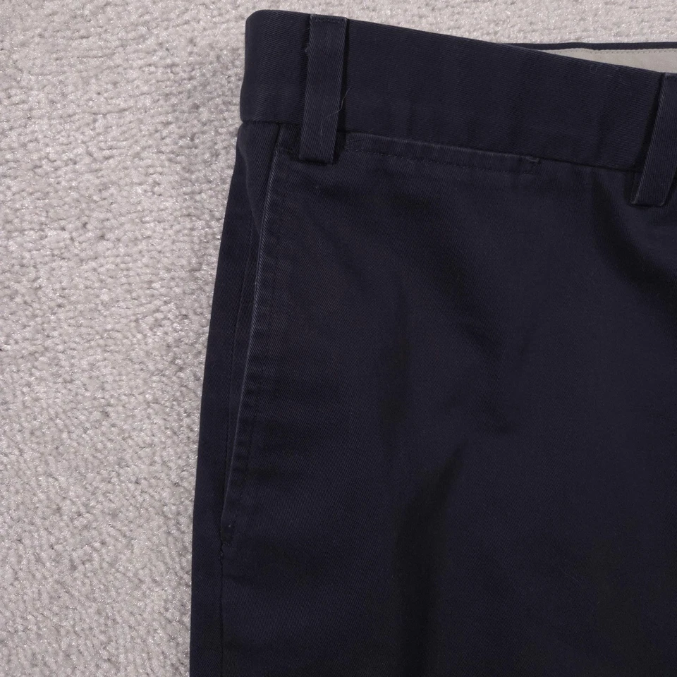 Eddie Bauer Chino Pants Mens 44 Navy Wrinkle Free Relaxed Fit Flat Front Cotton - Image 4 of 4