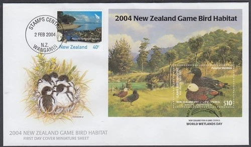 NEW ZEALAND 2004 FISH & GAME HUNTING REVENUE FDC $10 M/S (ID:015/DHC11)