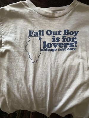 Fall Out Boy Is For Lovers 90s White Short Sleeve T shirt  AN70884