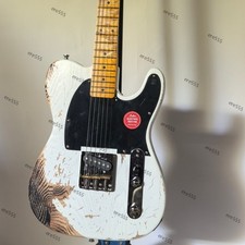 Vintage Aged T-L Electric Guitar Rounded fret Edge stainless Fret white no logo