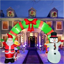 12 Ft Lighted Christmas Inflatable Archway, Arch