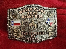 Rodeo☆2025☆World Class Bronc Riding Champion Trophy Buckle☆Texas☆Rare☆W93