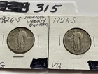 Set of 2: 1926S US COINS Standing Liberty Quarters 25C 90 % SILVER SEE Pictures