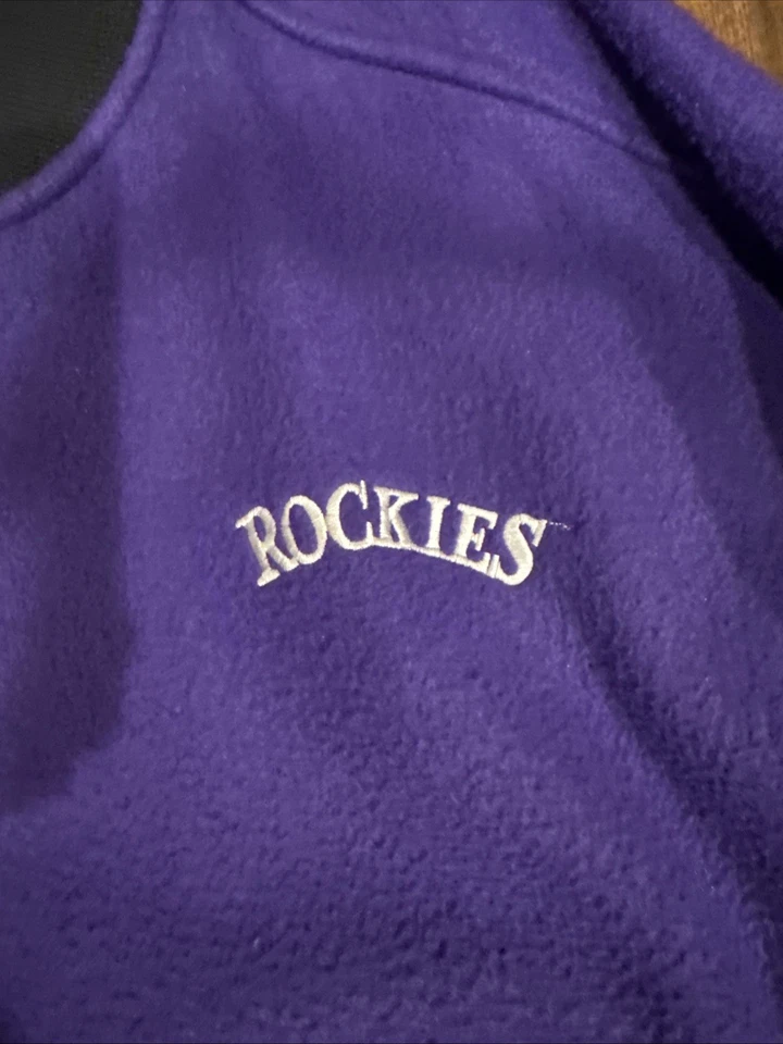 Винтажная мужская куртка Colorado Rockies Columbia фиолетовый размер XL радиальный рукав - Изображение 3 из 4