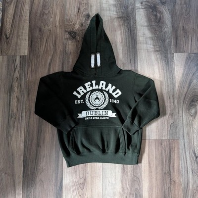 Temple Bar Trading Co Kinder Irland Dublin Hoodie flaschengrün Alter 7-8 Jahre