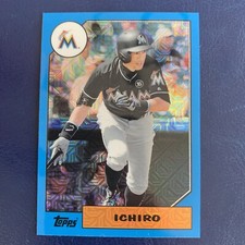 2017 Topps Silver Pack 1987 Design Chrome Blue /115 Ichiro Suzuki #87-I