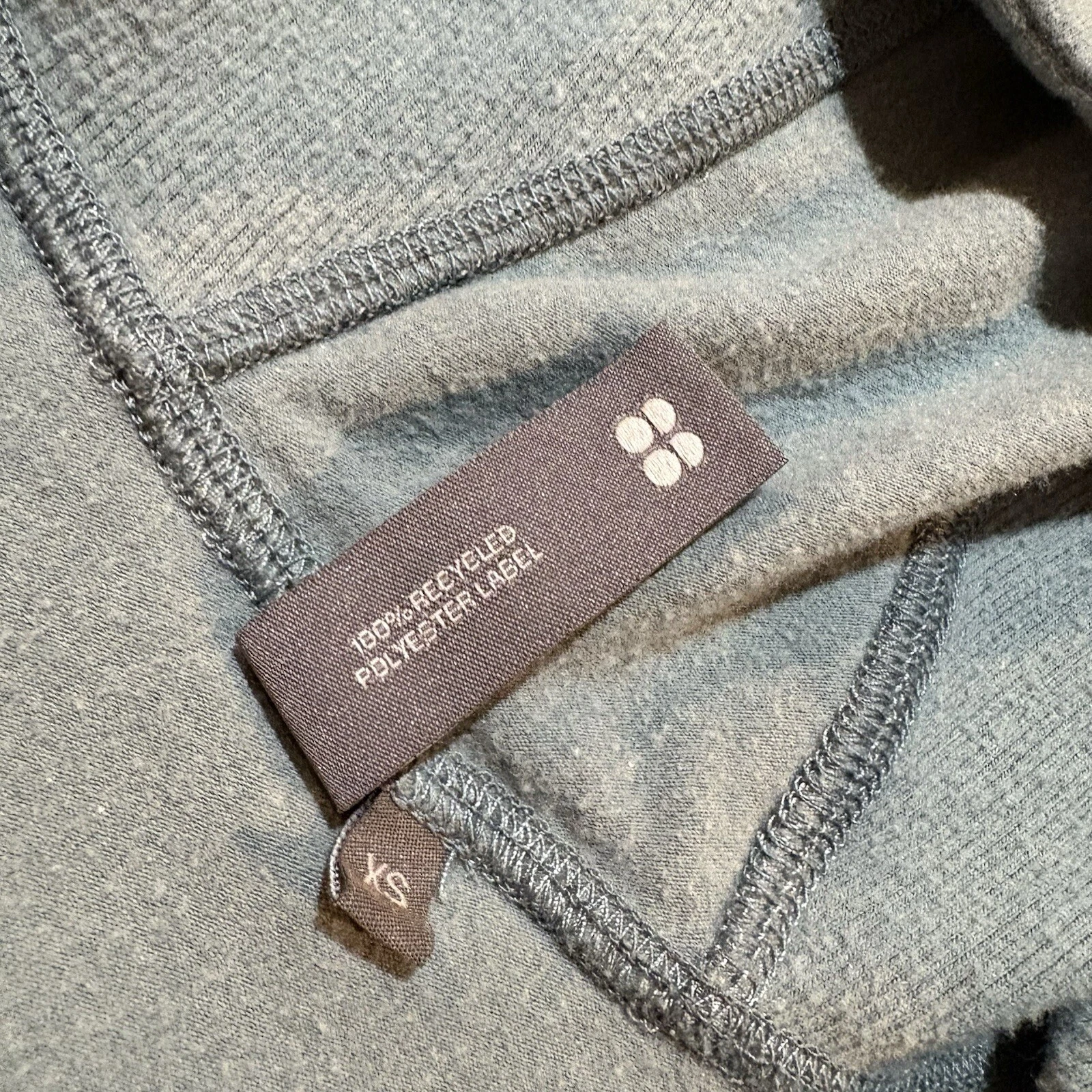 VETEMENTS Felpa Betty Sanctuary Luxe con cappuccio blu tempesta full zip XS