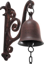 Vintage Cast Iron Dinner Bell as Entry Door Bell, Outside Hanging Decor or Indoo