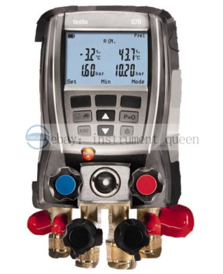 testo 570 4-Valve digital manifold kit with data logging 0563 5702