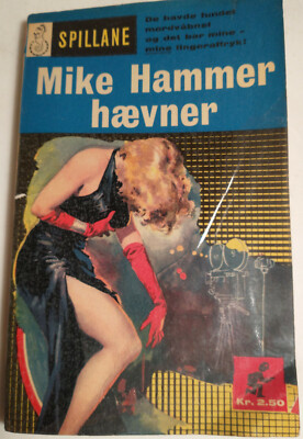 MIKE HAMMER HAEVNER (Vengeance Is Mine) - Mickey Spillane - 1958 Danish pb