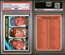 1966 Topps #223 NL Pitching Leaders Koufax/Cloninger/Drysdale PSA 4 VG-EX HOF