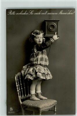 39289810 - Child Standing in Chair - Series: Please Connect to Mum Phone