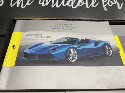 ⭕️ 2016 FERRARI 488 SPIDER OWNERS MANUAL SET +UNUSED SERVICE SECTION: SPYDER - Picture 3 of 9