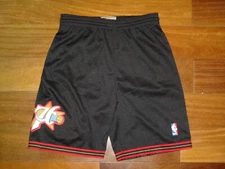 Youth Philadelphia 76ers Mitchell & Ness Hardwood Classics Black Swingman Shorts