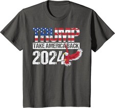 Trump 2024 Flag Take America Back Trump 2024 Youth Unisex T-shirt