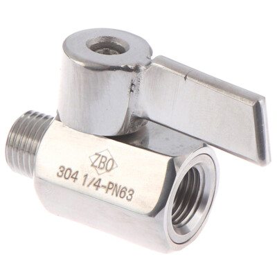 Stainless Steel 304 Ball Valve 1/4'' Inch NPT Male X Female Small Mini Valve.t2