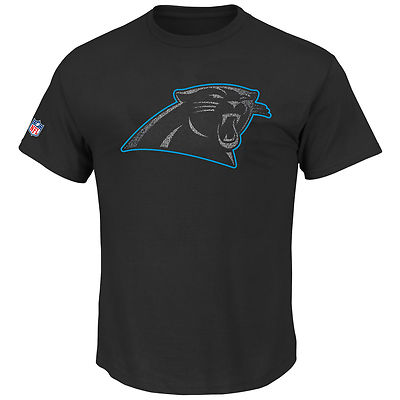 NFL T-Shirt Carolina Panthers Tanser Football Majestic neu schwarz