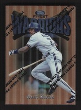 1997 Topps Finest Warriors w/ Coating Otis Nixon #8 Blue Jays