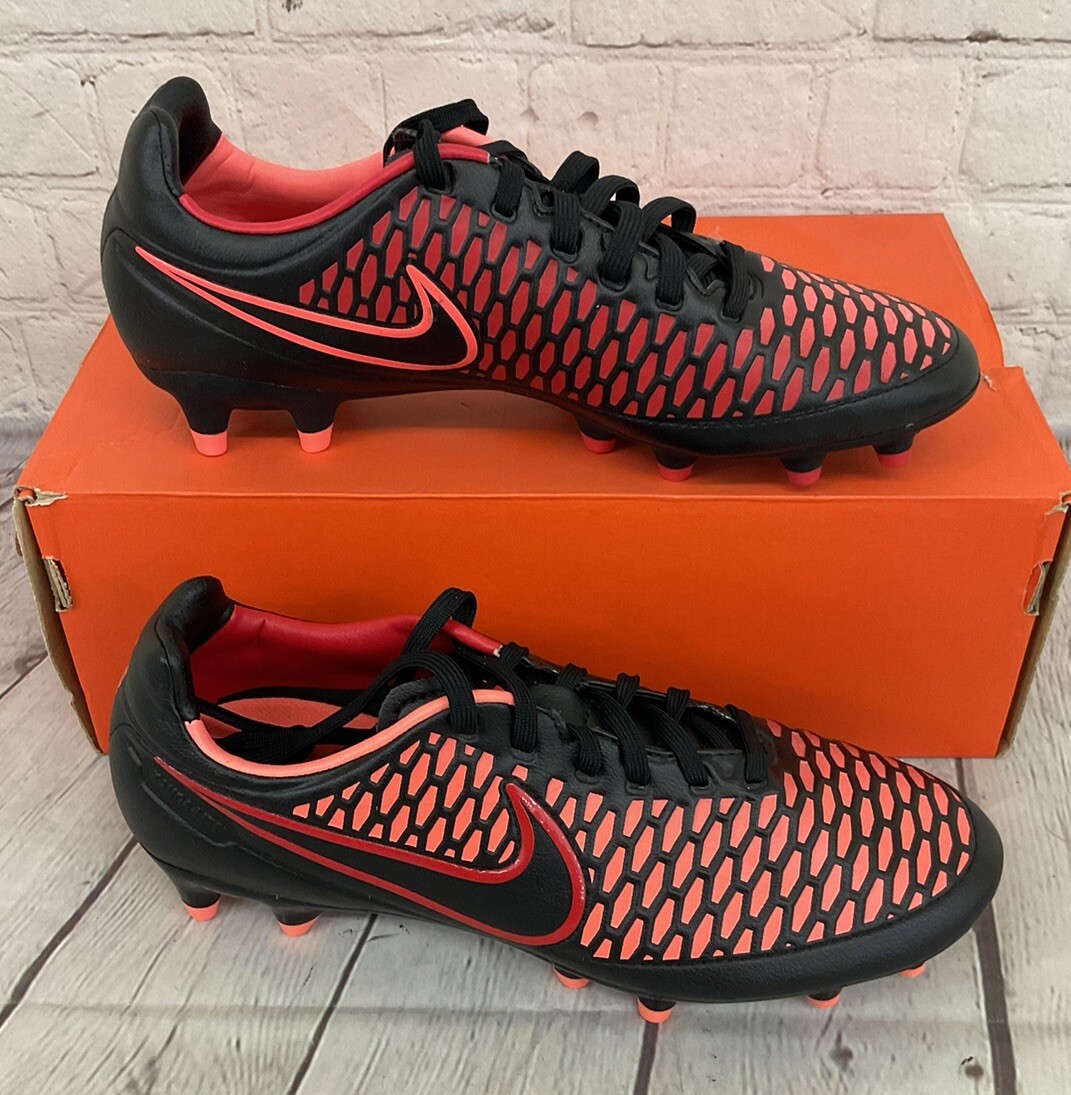 Nike Magista Orden FG Women's Soccer Cleats Black Bright Mango Action Red  US