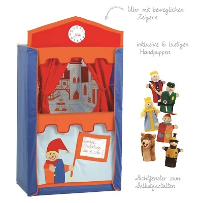 ROBA BAUMANN Roba Kids Kaspertheater Theater Holz / Stoff mit 6 Handpuppen