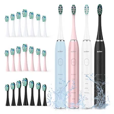 SEJOY Sonic Electric Toothbrush High Power 12 Brush Heads 5 Modes Rechargeable
