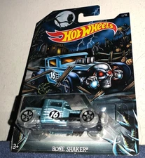 HOT WHEELS 2017 1/64 HALLOWEEN KROGER EXCLUSIVE BLUE BONE SHAKER #1/8 RARE! HTF!