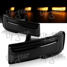 For 2015-2020 Ford F150 Smoke Sequential LED Side Mirror Running Signal Lights