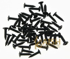 50 Guitar Bass Pickguard Scratch Plate Screws Black