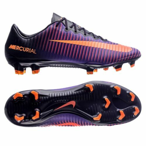 purple and orange cleats