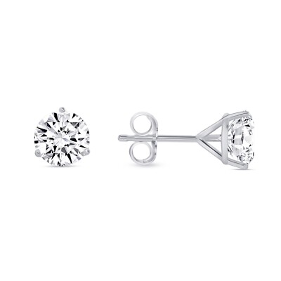 2 kt G/VS runde Lab Created gewachsene Diamant Ohrringe 18 K Weißgold Ohrstecker Martini