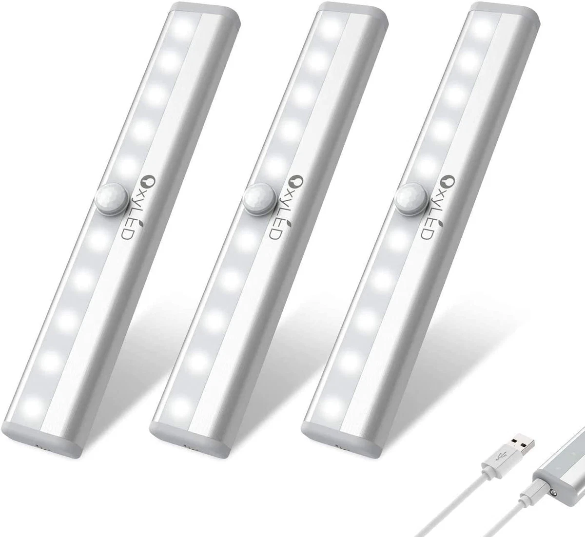 Lámpara LED Detector de Movimiento Armario Recargable Luz Armario Led