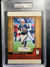 TOM BRADY AUTO - 2003 FLEER FLAIR GOLD EDITION - SP - 22/25 - PSA/DNA CERTIFIED