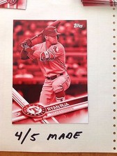 RYAN RUA #TEX-14 Texas Rangers 4/5 Made 2017 Topps 5X7 Jumbo Red Version