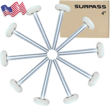 10 Pack 2'' Ultra Quiet Nylon Garage Door Rollers 4 Stem 6200-2RS Double Seal
