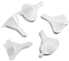 Mini Funnel 5-Pack for Lab Bottles, Sand Art, Perfume, Spice, Powder, Essential 