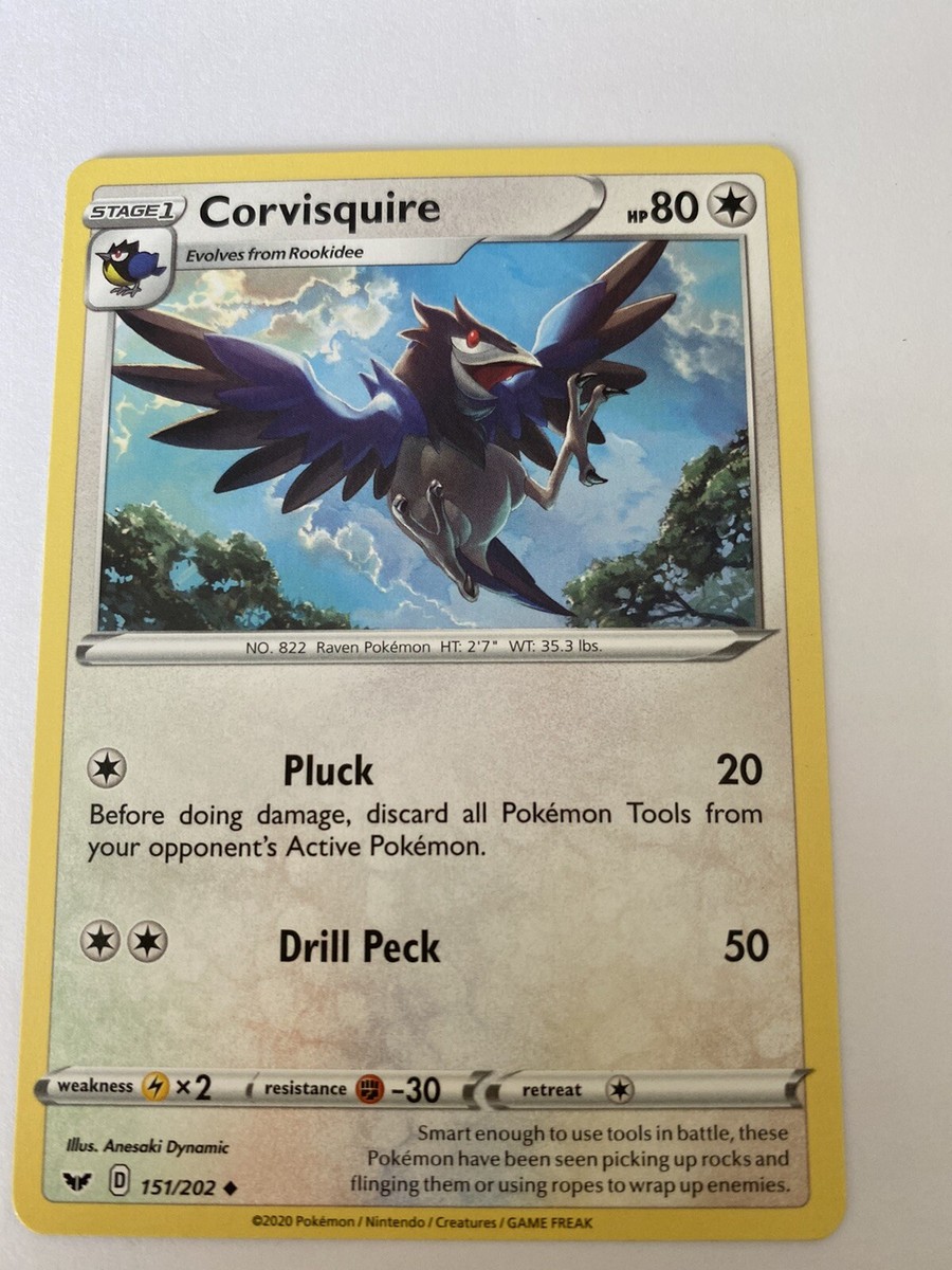 corvisquire pokemon card Corvisquire - 155/189 - Darkness Ablaze main image 0